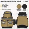 Commercial Electrician’s Tool Belt Set | Leather Pro Electrician Set - Image 4