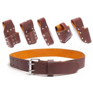 6 Pcs Leather Scaffolding Tool Belt