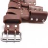 FUERI 6 Pcs Leather Scaffolding tool belt for Carpenters and Electricians Maroon