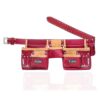 FUERI Heavy Duty Construction Tool Belt, 11 Pockets Tool Pouch Maroon