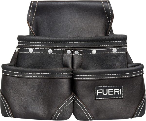 FUERI Natural Oil Tanned Leather Tool Belt Chocolate