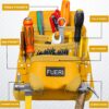 FUERI Professional 10 Pocket Carpenter Tool Pouch Framers Bag Yellow