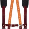 FUERI Tool Belt Suspender with 4 Detachable D-Loop for Construction Tool Belt Maroon