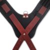 FUERI Tool Belt Suspender with 4 Detachable D-Loop for Construction Tool Belt Maroon