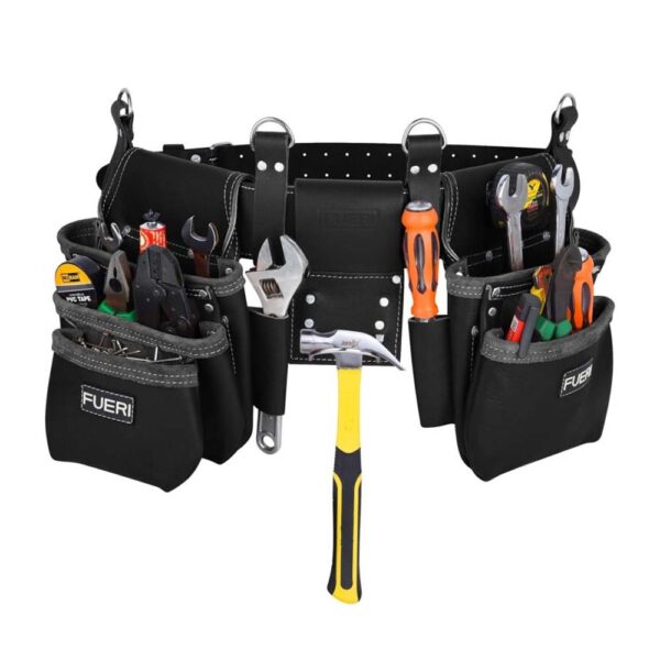 FUERI Tool Pouch Framers 17 Pockets Black