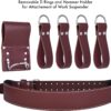 FUERI Tool Pouch Framers Combo Tool Belt Tool Kit Maroon