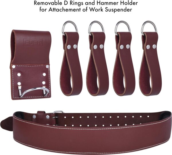 FUERI Tool Pouch Framers Combo Tool Belt Tool Kit Maroon