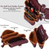 FUERI Tool Pouch Framers Combo Tool Belt Tool Kit Maroon