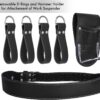 Heavy Duty 19 Pocket Leather Tool Belt Multipurpose Pockets Black