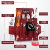 Professional 4 Pocket Electrician Tool Pouch Tool Bag Tool Kit Maroon