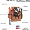 Professional 4 Pocket Electrician Tool Pouch Tool Bag Tool Kit Tan