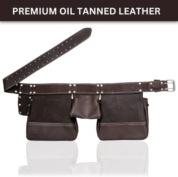 11 Pocket grain leather tool belt