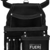 FUERI 7-Pocket Carpenter Tool Belt Pouch for Electrician Black