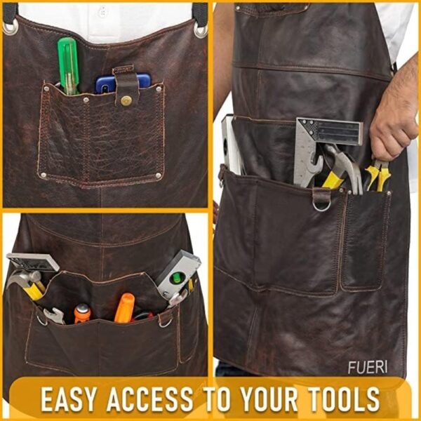 FUERI Heavy Duty Leather Tool Aprons for Men & Women