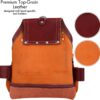 FUERI Leather Tool Pouch for Carpenters 5 Pocket Framers Belt Bag Kit Maroon