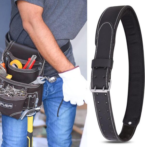 FUERI Premium Grain Leather Tool Work belt Black