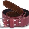 FUERI Premium Grain Leather Tool Work belt Maroon