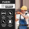 FUERI Tool Belt Suspender with 4 Detachable D-Loop Black