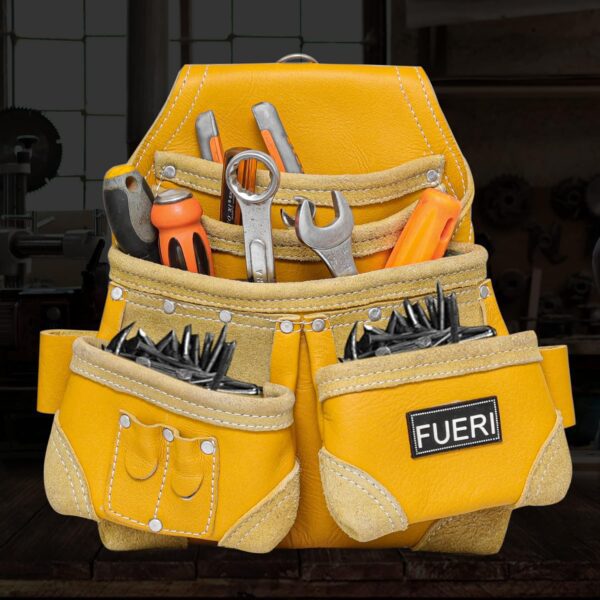 yellow 5 Pocket tool pouch